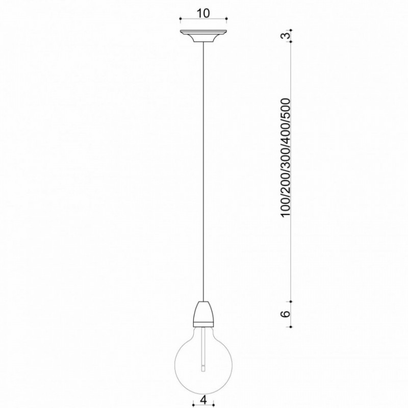 Loft Ceramic czarna ceramiczna lampa wisząca Kolorowe Kable