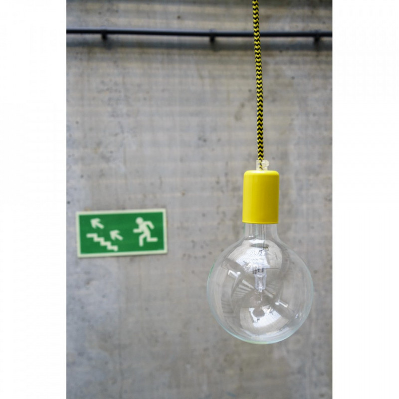 Loft metal line - 20 pszczoła miodna lampa wisząca KOLOROWE KABLE