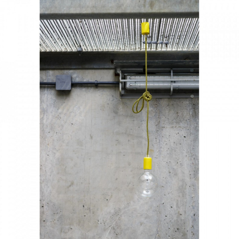 Loft metal line - 20 pszczoła miodna lampa wisząca KOLOROWE KABLE