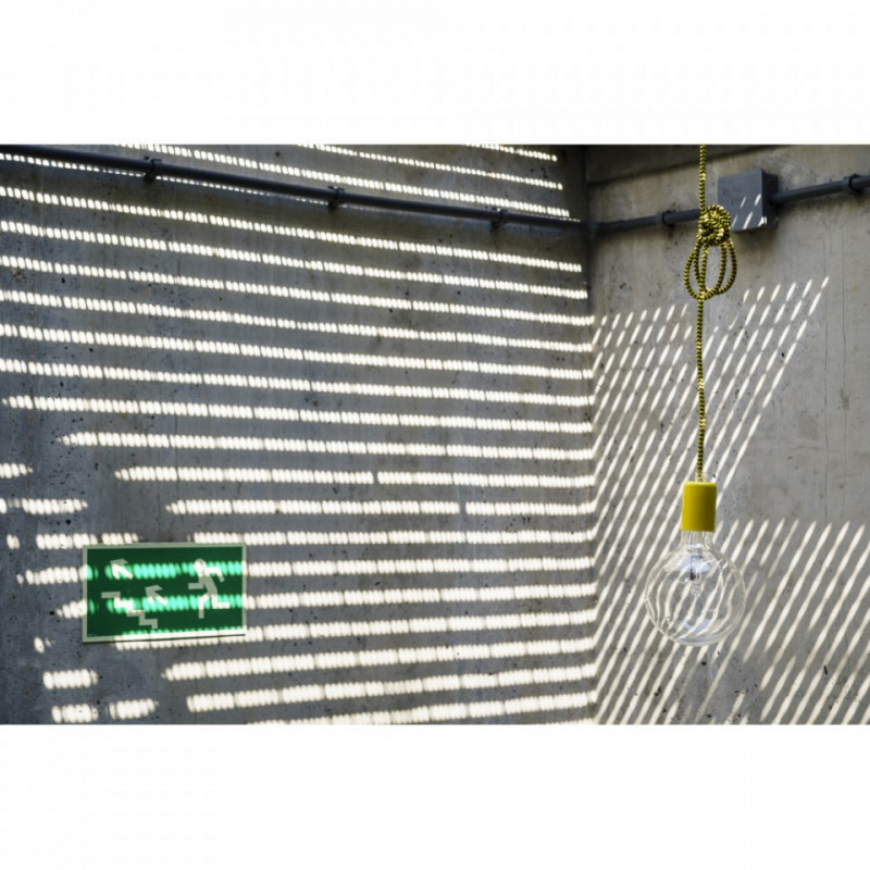 Loft metal line - 20 pszczoła miodna lampa wisząca KOLOROWE KABLE