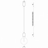 Loft metal line - 26 marchewkowa uczta lampa wisząca KOLOROWE KABLE