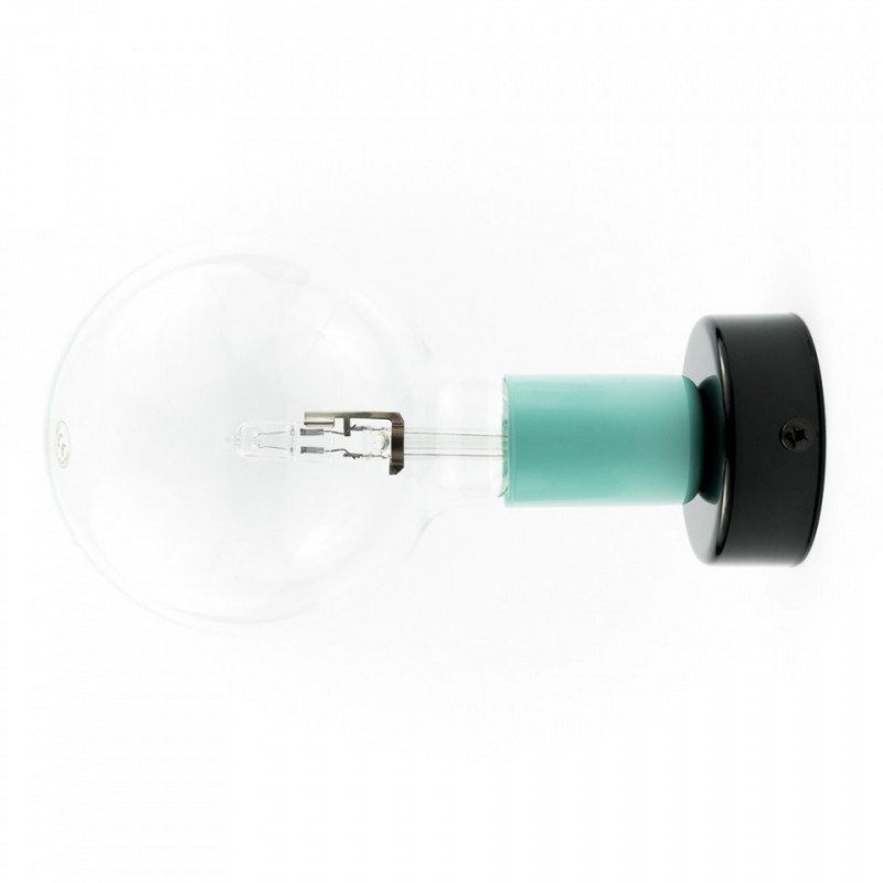 Czarna lampa ścienna Loft Metal Kinkiet KOLOROWE KABLE