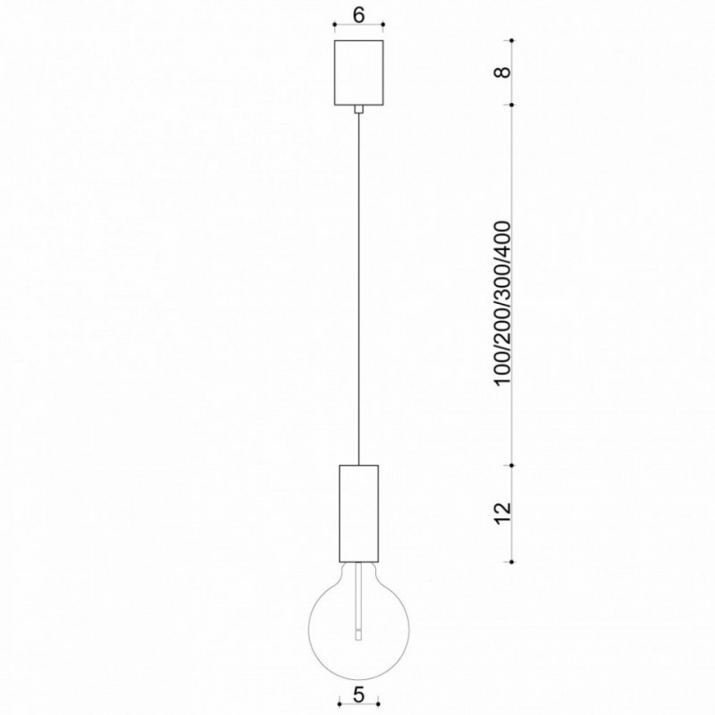 Drewniana lampa Loft Eco Line B lampa wisząca z różowym przewodem KOLOROWE KABLE