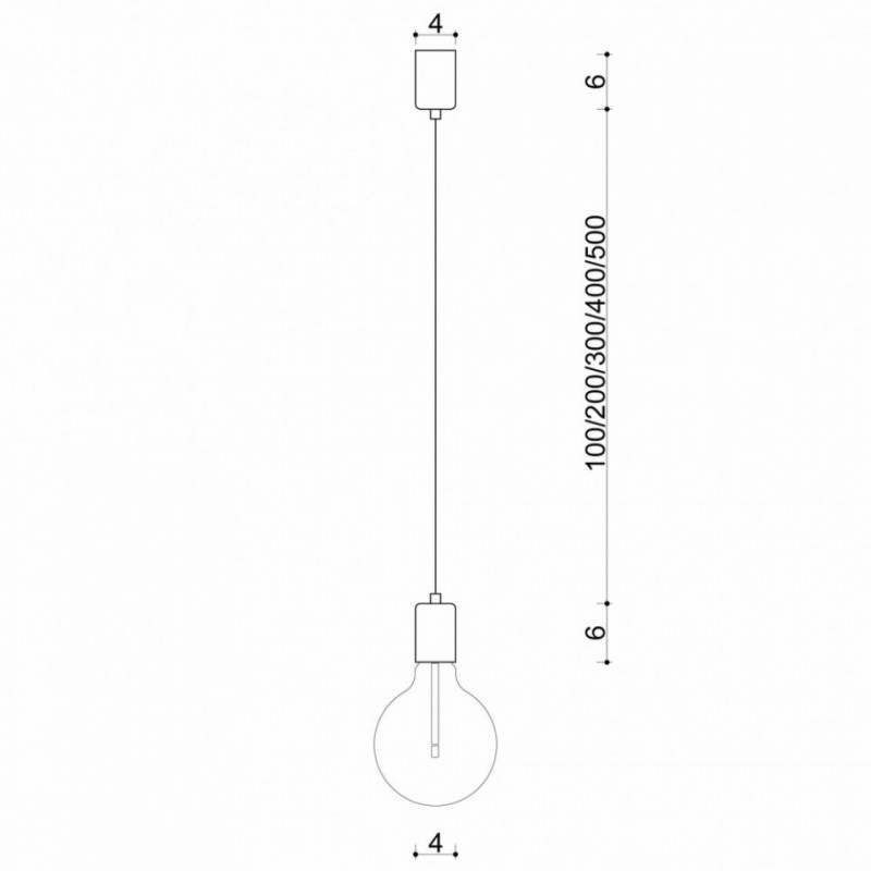 Loft metal line - 12 malinowy ogród lampa wisząca KOLOROWE KABLE