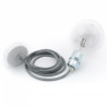 Lampa sufitowa Loft metal zinc lampa wisząca KOLOROWE KABLE