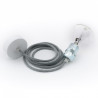 Lampa sufitowa Loft metal zinc lampa wisząca KOLOROWE KABLE
