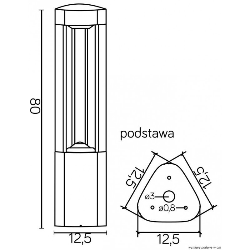 Fan SU-MA - stojąca lampa ogrodowa LED 80cm