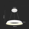 Oprawa Wisząca V-TAC 48W LED TRIAC Biała VT-7755 4000K 5000lm 2 Lata Gwarancji