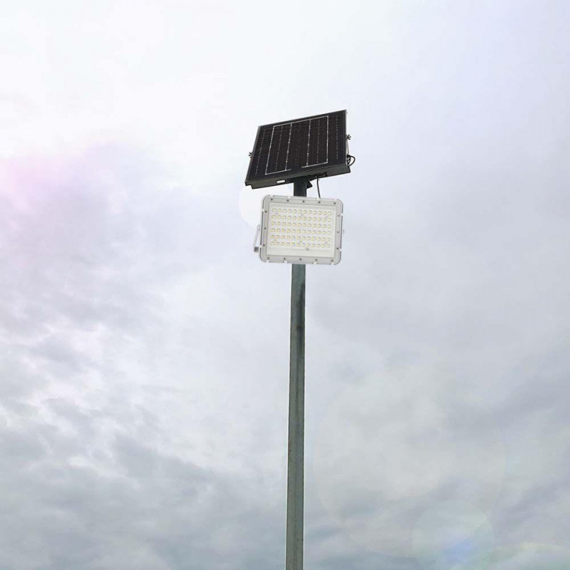 Projektor LED Solarny V-TAC 120W Pilot, AUTO, Timer, IP65 Biały VT-120W-W 6400K 1200lm 2 Lata Gwarancji