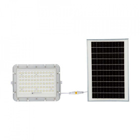 Projektor LED Solarny V-TAC 120W Pilot, AUTO, Timer, IP65 Biały VT-120W-W 4000K 1200lm 2 Lata Gwarancji