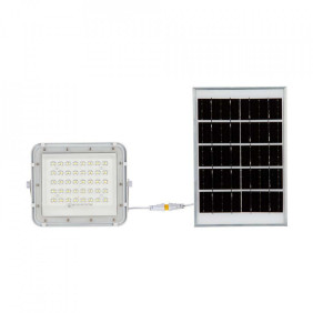 Projektor LED Solarny V-TAC 80W Pilot, AUTO, Timer, IP65 Biały VT-80W-W 6400K 800lm 2 Lata Gwarancji