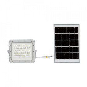 Projektor LED Solarny V-TAC 40W Pilot, AUTO, Timer, IP65 Biały VT-40W-W 4000K 400lm 2 Lata Gwarancji