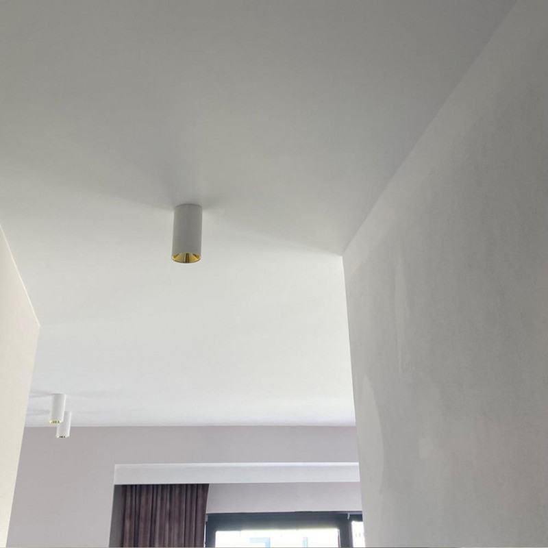 Oprawa Sufitowa V-TAC GU10 Okrągła Biały+Złoty 80x140mm VT-882