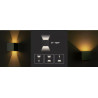 Kinkiet Ścienny 12W LED Góra/Dół Regulowany Szary IP65 4000K 1100lm