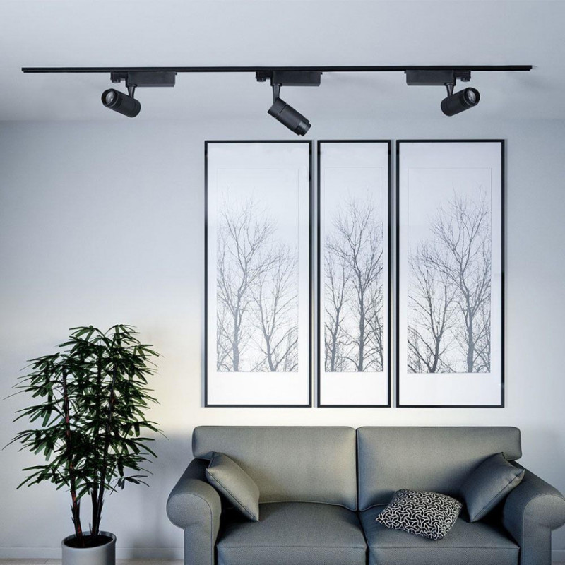 Oprawa LED V-TAC 15W Track Light Czarna Bluetooth Control 3w1 16-53st 650lm 5 Lat Gwarancji VT-7715