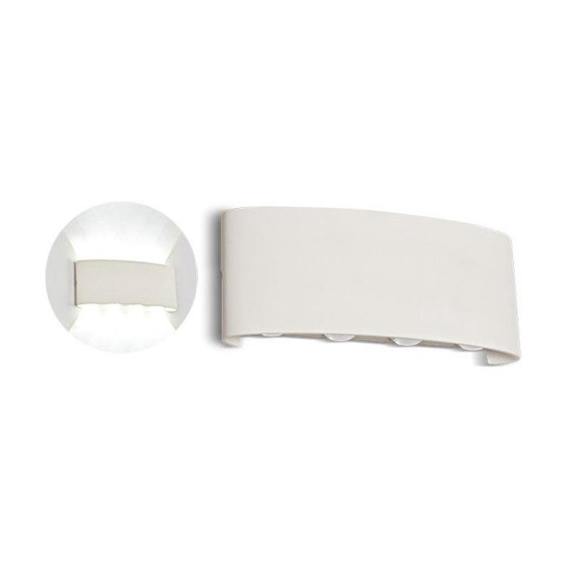 Oprawa Ścienna Góra/Dół V-TAC 8W LED Biała IP54 4000K 800lm VT-848