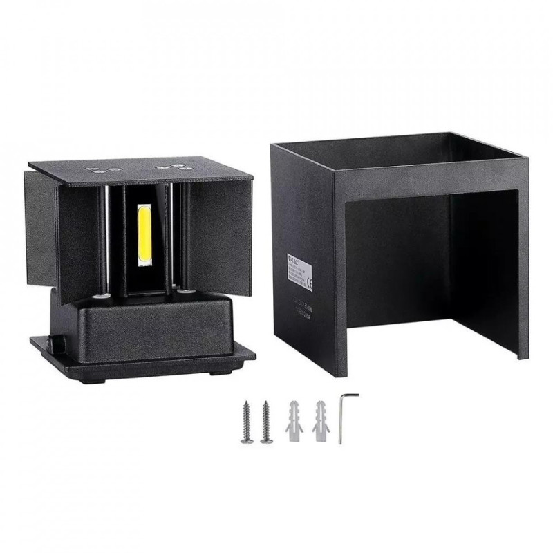Kinkiet Góra/Dół  Czarny Kwadrat IP65 VT-759 3000K SKU 217078