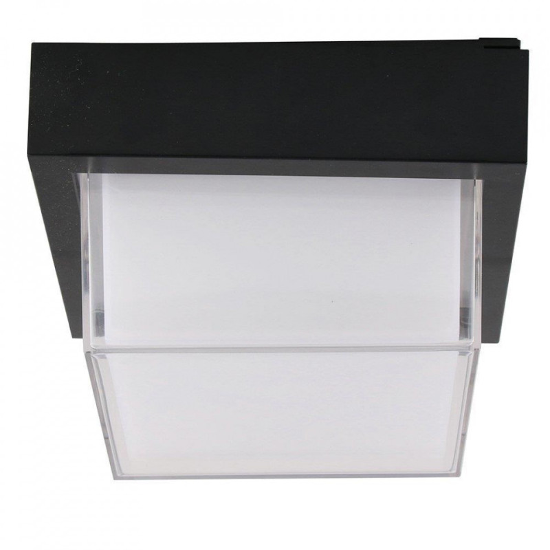 12W LED WALL LIGHT 4000K,BLACK -SQUARE