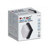 12W LED WALL LIGHT 4000K,BLACK -SQUARE