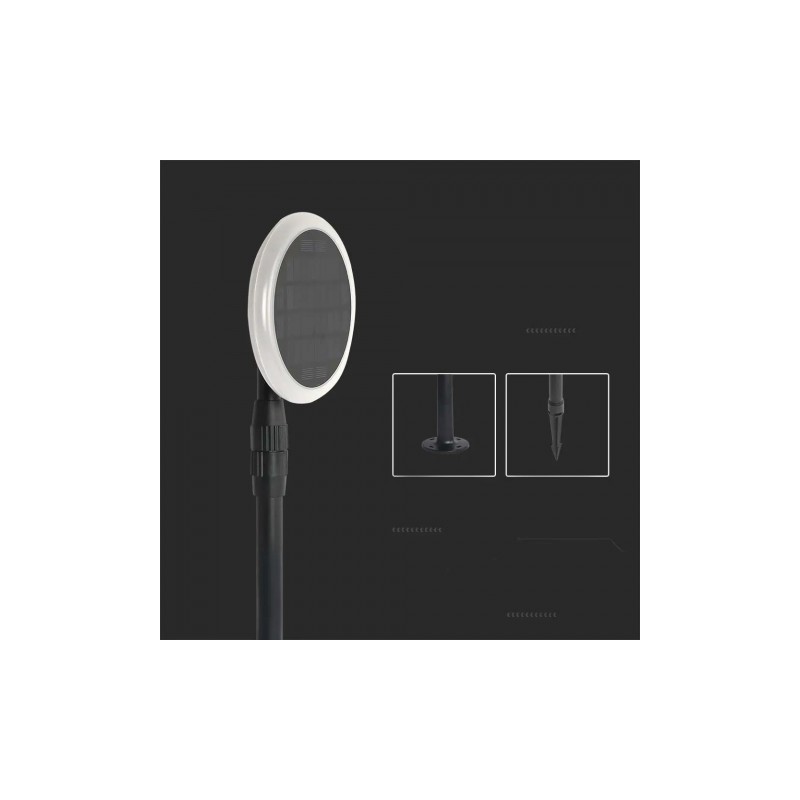 Oprawa Ogrodowa Słupek LED V-TAC Solarna 3W 2w1 (Opak. 2 szt) VT-943 3000K 260lm