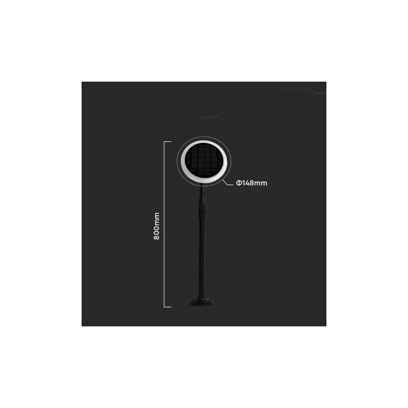 Oprawa Ogrodowa Słupek LED V-TAC Solarna 3W 2w1 (Opak. 2 szt) VT-943 3000K 260lm