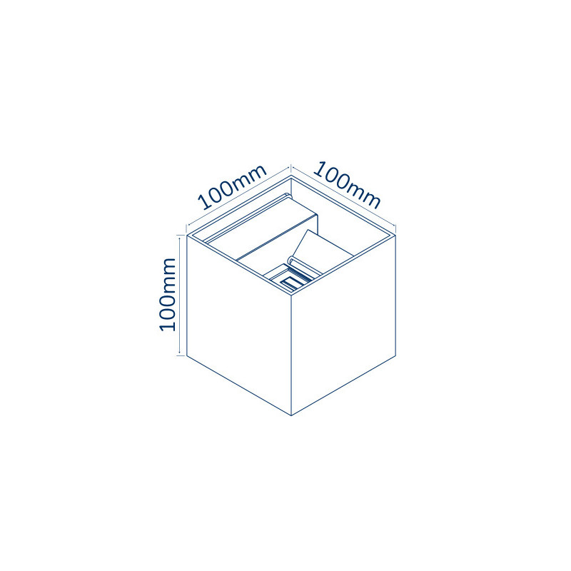 LEDOM Kinkiet zewnętrzny LED 2x3W 3000K IP54 biały CUBE