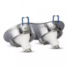 Oprawa Oczko V-TAC Aluminiowa Odlew 2xGU10 Okrągła Aluminium Szczotkowane VT-783