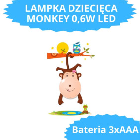 LAMPKA DZIECIĘCA MONKEY 0,6W LED