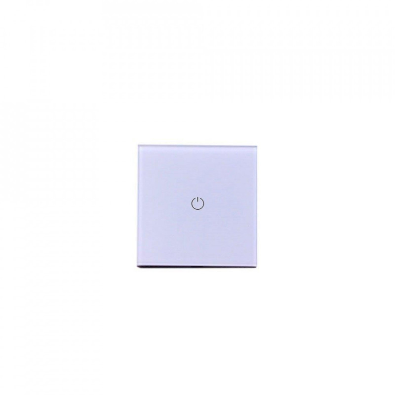 Włącznik Szklany WiFi V-TAC Pojedynczy Biały Amazon Alexa, Google Home, Nest VT-5003