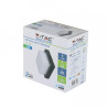 Kinkiet Ścienny V-TAC 12W LED IP65 Czarny Kwadrat VT-828 3000K 1200lm
