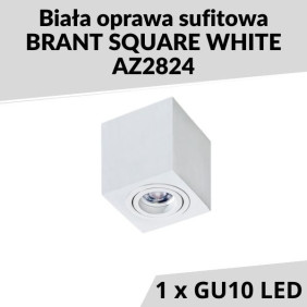 Biała oprawa sufitowa BRANT SQUARE WHITE AZ2824
