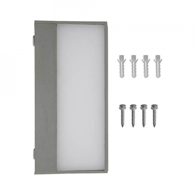 Oprawa Ścienna V-TAC 9W LED Góra Dół VT-8056 6400K Szary IP66 400lm