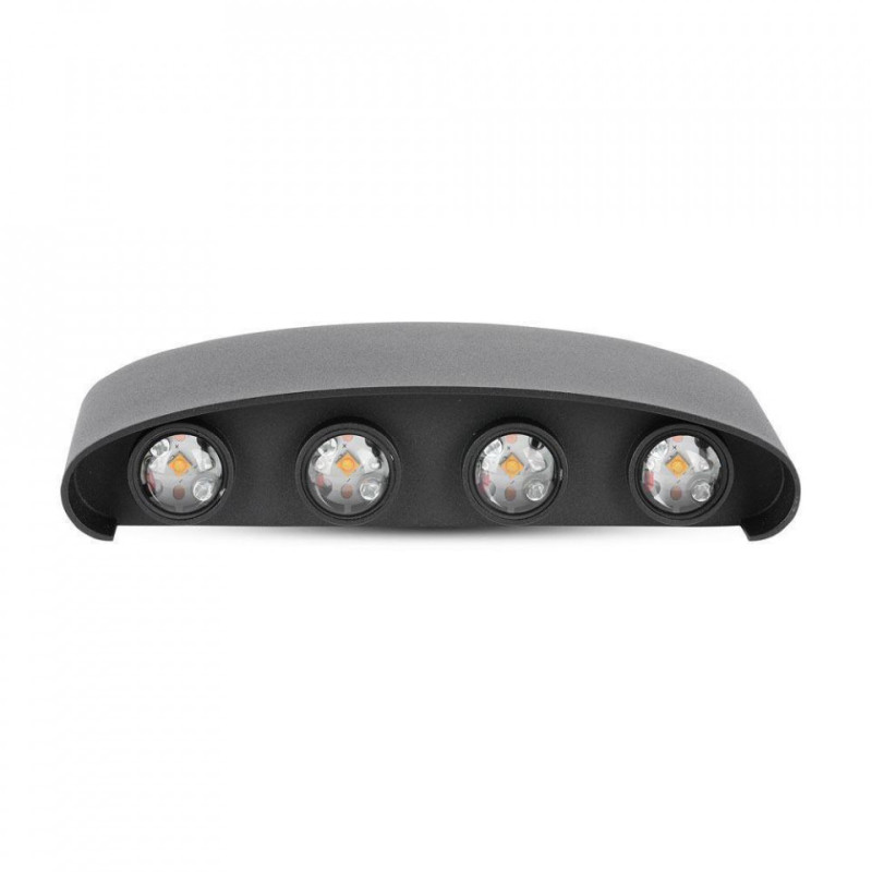 Oprawa Ścienna Góra/Dół V-TAC 8W LED Czarna IP54 VT-848 4200K 940lm