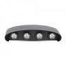 Oprawa Ścienna Góra/Dół V-TAC 8W LED Czarna IP54 VT-848 4200K 940lm
