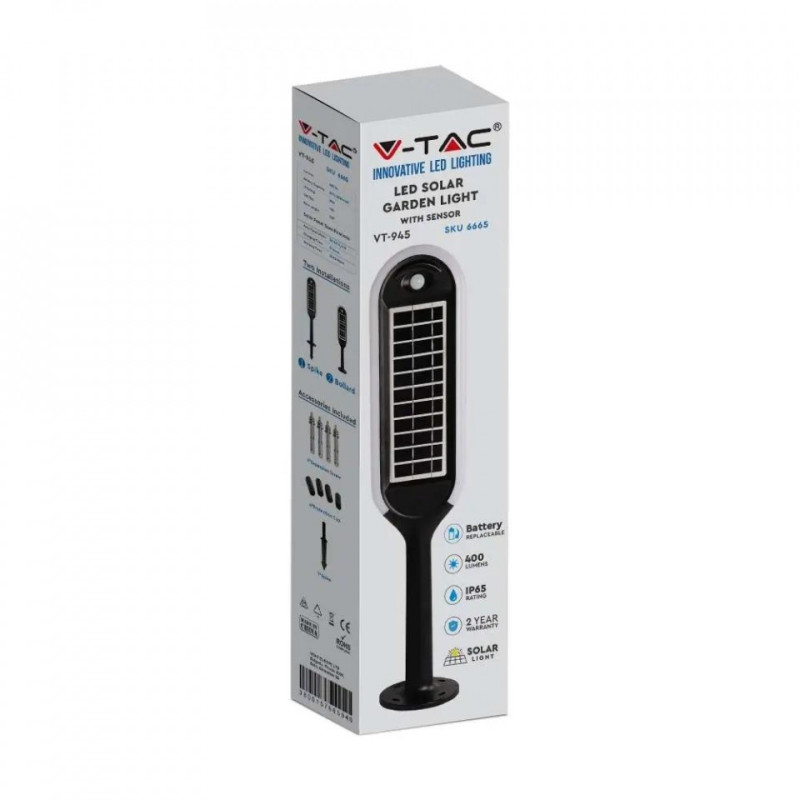 Oprawa Ogrodowa Słupek LED V-TAC Solarna 5W 2w1 VT-945 4000K 400lm