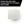 Kinkiet Góra/Dół  Biały Kwadrat IP65 VT-759 4000K SKU 217088