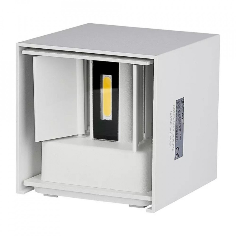 Kinkiet Góra/Dół  Biały Kwadrat IP65 VT-759 4000K SKU 217088