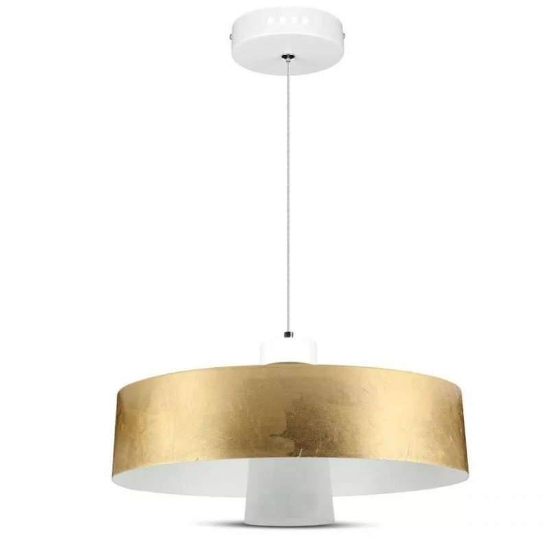 Oprawa Wisząca LED V-TAC 7W (Akryl) Złoty Lamp Klosz 340x190mm VT-766 3000K 400lm