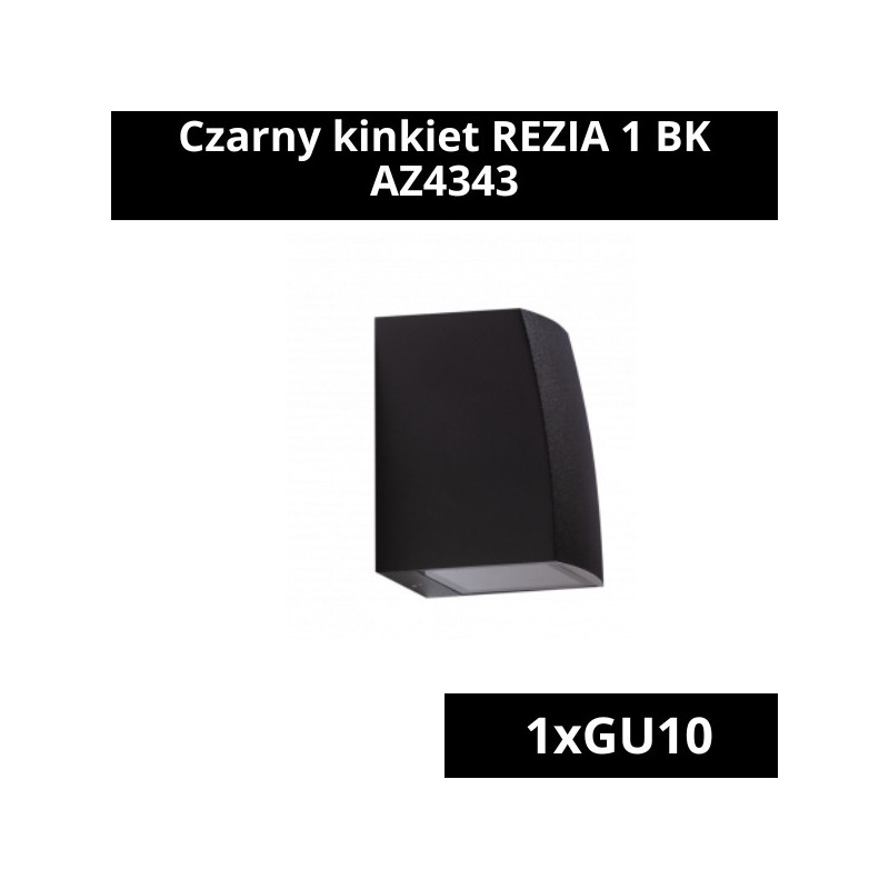 Czarny kinkiet REZIA 1 BK AZ4343