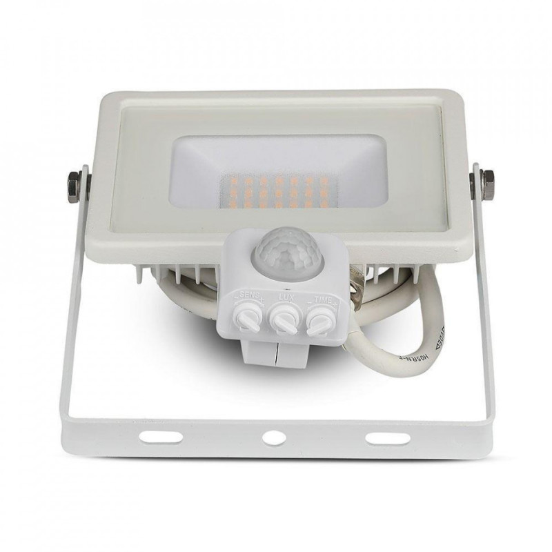 Halogen zewnętrzny LED V-TAC 20W SAMSUNG CHIP Czujnik Ruchu Funkcja Cut-OFF Biały VT-20-S 4000K 1600lm 5 Lat Gwarancji