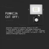 Halogen zewnętrzny LED V-TAC 20W SAMSUNG CHIP Czujnik Ruchu Funkcja Cut-OFF Biały VT-20-S 4000K 1600lm 5 Lat Gwarancji