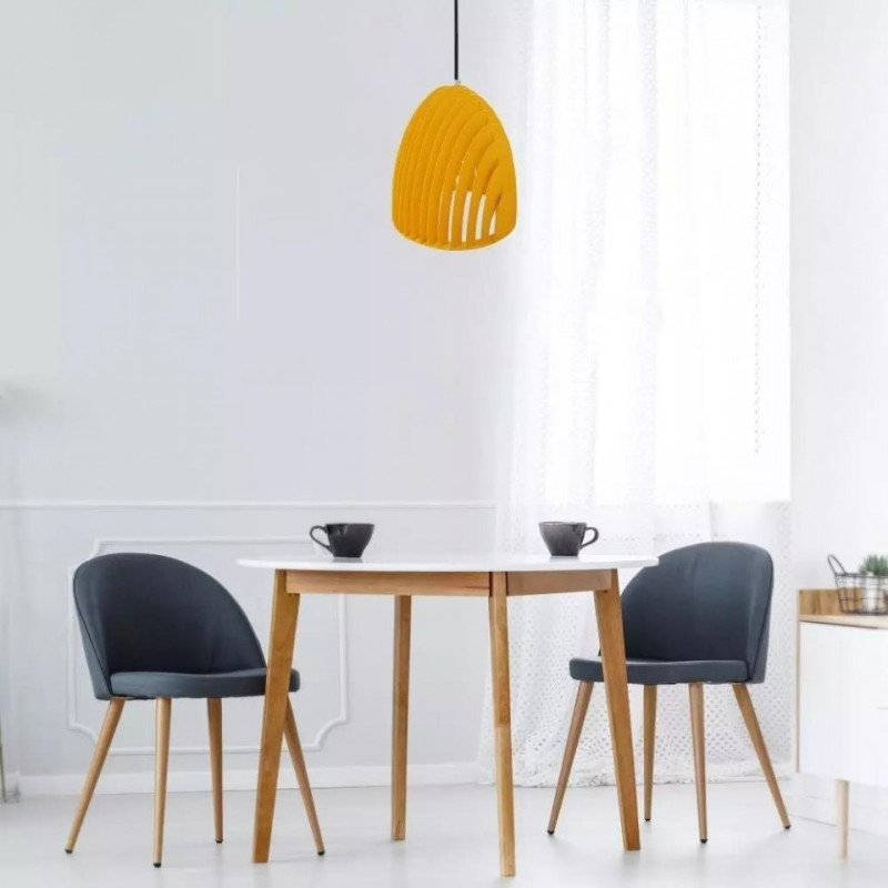 Oprawa Wisząca V-TAC Cone Seria Pryzmat Żółty D250x270mm VT-7255