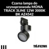 Czarna lampa do szynoprzewodu MONA TRACK 3LINE 12W 3000K BK AZ4542