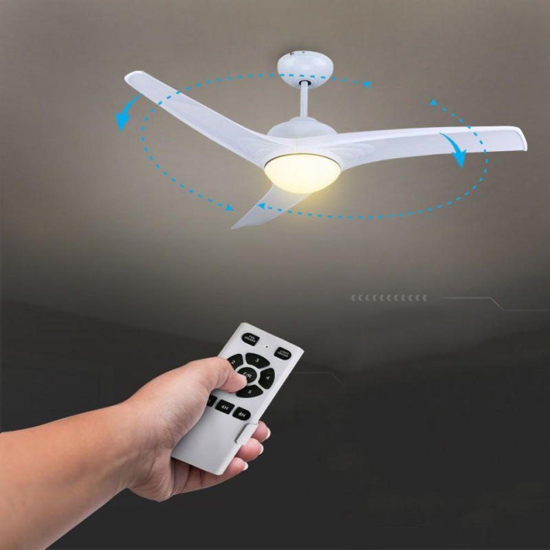 Wentylator Sufitowy V-TAC 132cm Biały 15W LED CCT 1500lm Pilot VT-6055-3