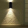 Kinkiet V-TAC BETON 2xGU10 LED Okrągły Ciemny Szary IP20 VT-894