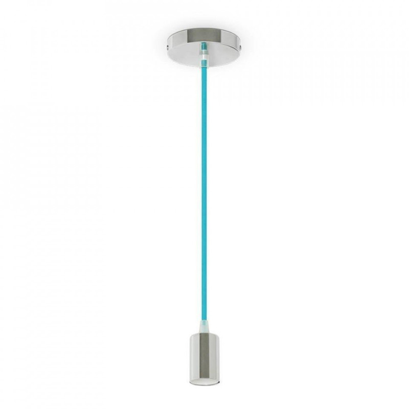 Oprawa Wisząca V-TAC Chrom Metal Cup Niebieski VT-7338