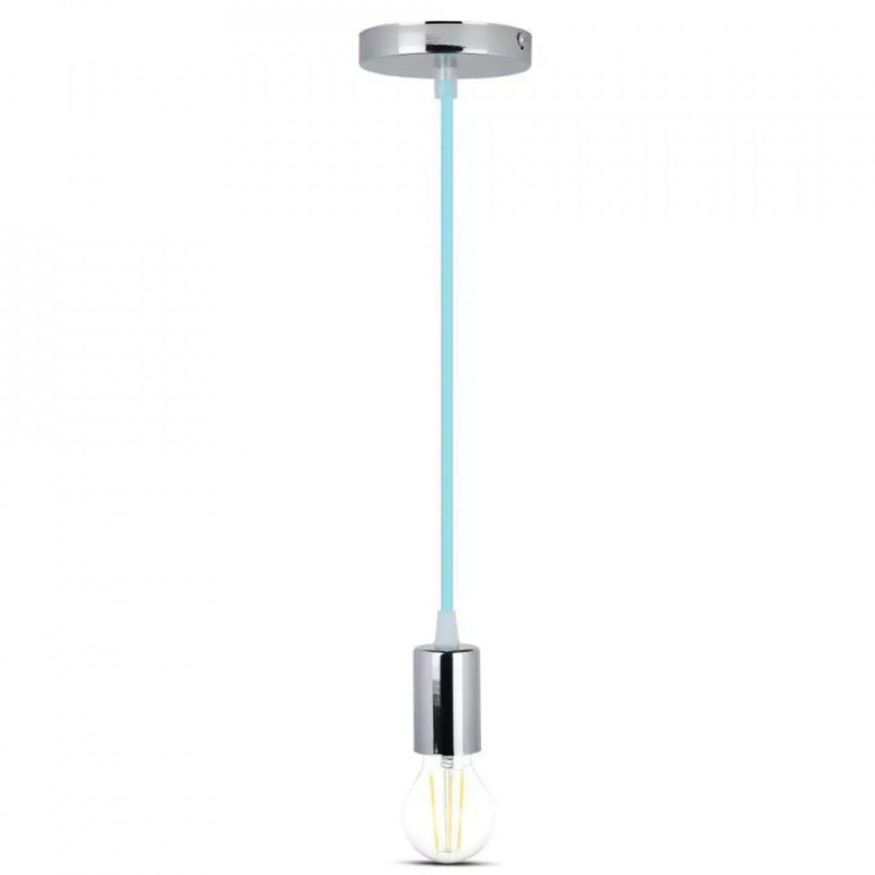Oprawa Wisząca V-TAC Chrom Metal Cup Niebieski VT-7338