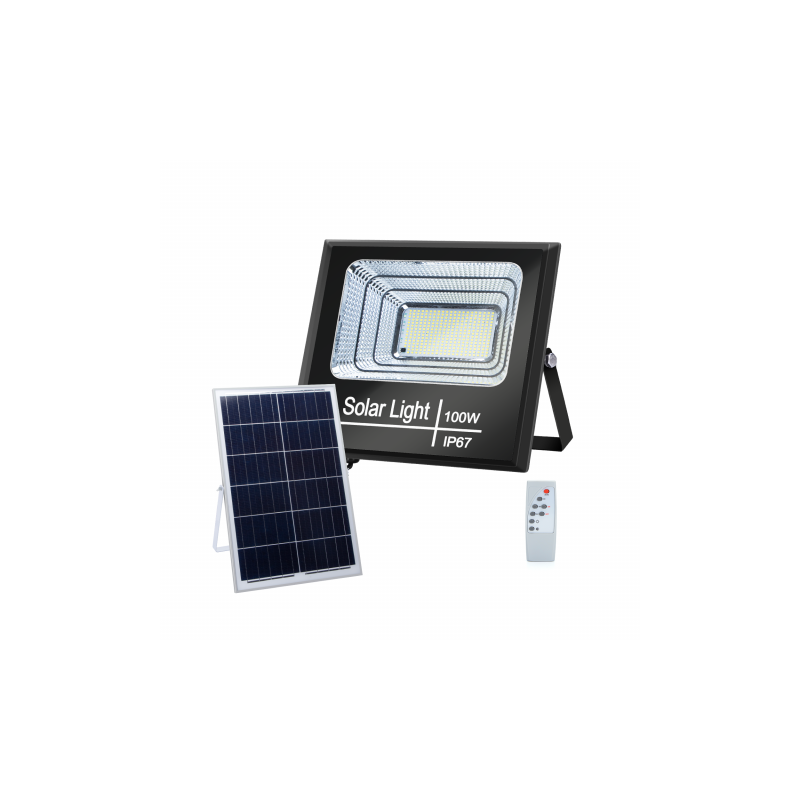 Naświetlacz LED z panelem solarnym 01 100W 6500K