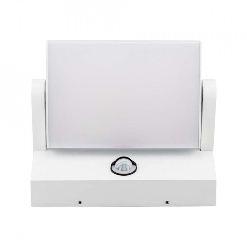 Oprawa Elewacyjna Ścienna V-TAC 17W LED Czujnik Ruchu Biała IP65 VT-11020S 3000K 2520lm