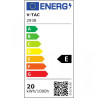 Oprawa Elewacyjna Ścienna V-TAC 17W LED Czujnik Ruchu Biała IP65 VT-11020S 3000K 2520lm